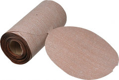 Norton - 5" Diam, 800 Grit Aluminum Oxide Adhesive PSA Disc - Super Fine Grade, Natural, B Weighted Backing, Flexible - Exact Tooling