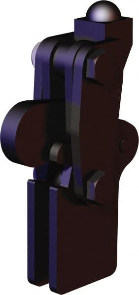 De-Sta-Co - 450 Lb Holding Capacity, Vertical Handle, Manual Hold Down Toggle Clamp - 200° Bar Opening, Weldable Base, Oxide Finish, Forged Alloy Steel - Exact Tooling