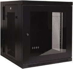 Tripp-Lite - 23-1/2" Overall Width x 12" Rack Height x 21.63" Overall Depth Data Cable Enclosure - 200 Lb Capacity, Black - Exact Tooling