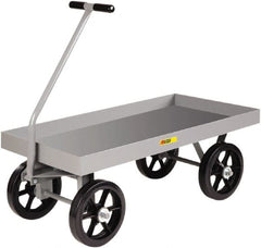 Little Giant - 3,000 Lb Capacity Steel Wagon Truck - Steel Deck, 24" OAW, 48" Platform Length x 18-1/2" Platform Height, Pneumatic Casters - Exact Tooling