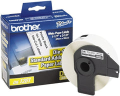 Brother - 1.1" Wide x 3-1/2" Long, White Paper Shipping Label - For PC Label Printers - Exact Tooling