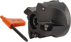 Kennametal - 2" Cut Diam, 0.098" Max Depth, 3/4" Arbor Hole, 4 Inserts, XD 12 Insert Style, Indexable Copy Face Mill - C7792VXD12-A2.00Z04R Cutter Style, 1.574" High, Through Coolant, Series 7792 - Exact Tooling