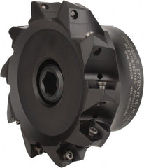 Kennametal - 5" Cut Diam, 0.138" Max Depth, 1-1/2" Arbor Hole, 10 Inserts, XE 16 Insert Style, Indexable Copy Face Mill - C7792VXE16-A5.0Z10R Cutter Style, 2.48" High, Through Coolant, Series 7792 - Exact Tooling