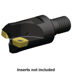 Kennametal - 1-1/2" Cutting Diam, Modular Connection Indexable Copy End Mill - 3 Inserts, XDLT1205 Insert, A7792VXD12SA1.5Z3R1.7 Toolholder - Exact Tooling