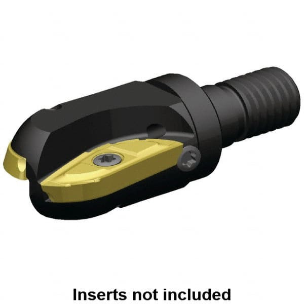 Kennametal - 1-1/4" Cutting Diam, 29mm Shank Diam, Modular Connection Indexable Copy End Mill - 2 Inserts, XPNT101043RF Insert, 5505 Toolholder, Steel, Through Coolant - Exact Tooling