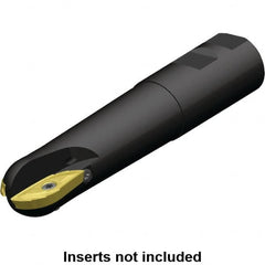 Kennametal - 2" Cut Diam, 2" Max Depth of Cut, 1-1/2" Shank Diam, 6.687" OAL, Indexable Ball Nose End Mill - Weldon Flat Shank, C5505VX Toolholder, XPNT Insert - Exact Tooling