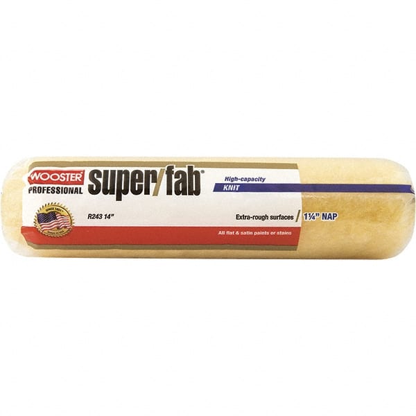 Wooster Brush - 1-1/4" Nap, 14" Wide Paint Roller - Extra-Rough Texture, Synthetic Knit - Exact Tooling