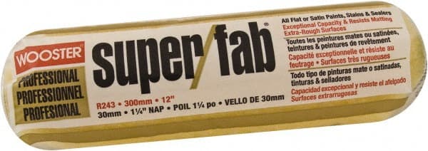 Wooster Brush - 1-1/4" Nap, 12" Wide Paint Roller - Extra-Rough Texture, Synthetic Knit - Exact Tooling