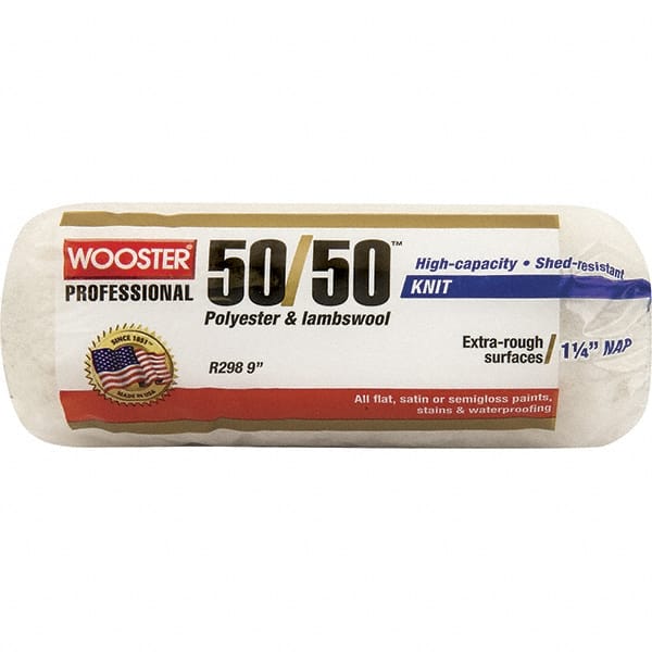 Wooster Brush - 1-1/4" Nap, 9" Wide Paint Roller - Extra-Rough Texture, Wool/Poly Blend - Exact Tooling