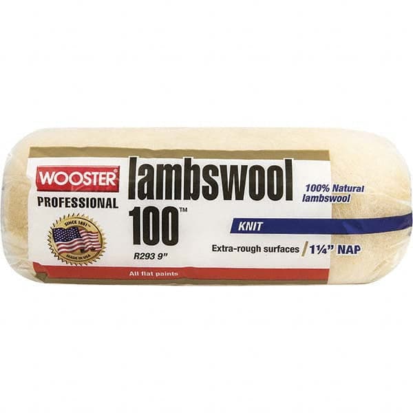 Wooster Brush - 1-1/4" Nap, 9" Wide Paint Roller - Extra-Rough Texture, Lambswool - Exact Tooling