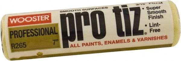 Wooster Brush - 3/16" Nap, 7" Wide Paint Roller - Smooth Texture, Foam - Exact Tooling