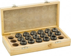 Parlec - 17 Piece, 4mm to 20mm Capacity, ER Collet Set - 0.0002" TIR, Series ER32 - Exact Tooling
