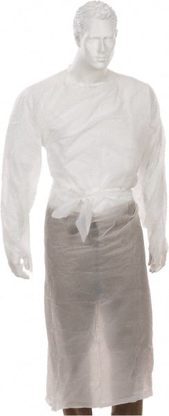 PRO-SAFE - Pack of (50) Size Universal White Isolation Gowns without Pockets - Exact Tooling