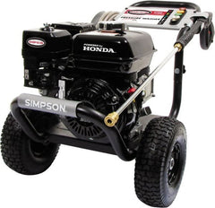 Simpson - Gas, 5.5 hp, 3,300 psi, 2.5 GPM, Cold Water Pressure Washer - AAA Triplex, 25' x 5/16" Hose - Exact Tooling