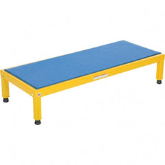 Vestil - 9" High x 19" Wide x 48" Deep, Yellow Step Stand - Steel, 500 Lb Capacity - Exact Tooling