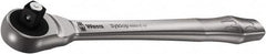 Wera - 1/2" Drive Slim Line Head Quick-Release Ratchet - Satin Finish, 281mm OAL, 76 Gear Teeth, Ergonomic Handle - Exact Tooling