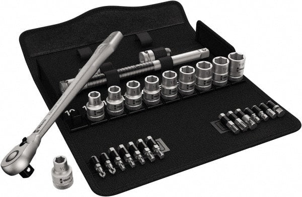 Wera - 1/2" Drive Standard Socket Set - 10 to 19mm - Exact Tooling