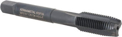 Kennametal - M12x1.25, 3 Flute, Oxide Finish, Vanadium High Speed Steel Spiral Point Tap - Plug Chamfer, Right Hand Thread, 3-3/8" OAL, 23.9mm Thread Length, 9.32mm Shank Diam, Series GOtap - Exact Tooling