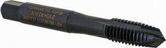 Kennametal - M10x1.50, 3 Flute, Oxide Finish, Vanadium High Speed Steel Spiral Point Tap - Plug Chamfer, Right Hand Thread, 2-15/16" OAL, 19.1mm Thread Length, 9.68mm Shank Diam, 6H Class of Fit, Series GOtap - Exact Tooling