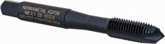 Kennametal - M8x1.00, 3 Flute, Oxide Finish, Vanadium High Speed Steel Spiral Point Tap - Plug Chamfer, Right Hand Thread, 2-23/32" OAL, 17.5mm Thread Length, 8.08mm Shank Diam, Series GOtap - Exact Tooling