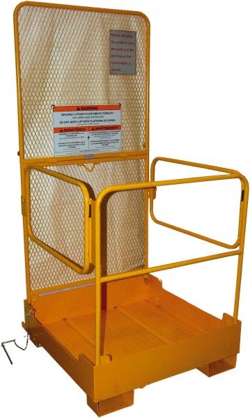 Vestil - 89" Platform - Forklift Work Platform, 600 Lb Capacity, 89-1/2" Platform Height, 37" Base Width x 38" Base Depth - Exact Tooling