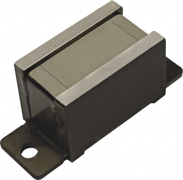 Mag-Mate - 120 Max Pull Force Lb, 3-1/4" Long x 1-1/4" Wide x 1-3/8" Thick, End Mount, Ceramic Fixture Magnet - 480°F Max Operating Temp, Grade 8 Ceramic, Steel Housing - Exact Tooling