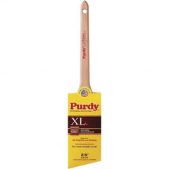 Purdy - 2-1/2" Angled Synthetic Trim Brush - 2-11/16" Bristle Length, 8-1/4" Wood Rattail Handle - Exact Tooling