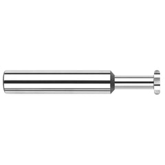 Harvey Tool - 1/8" Cut Diam, 1/32" Cut Width, 1/8" Shank, Straight-Tooth Woodruff Keyseat Cutter - Exact Tooling