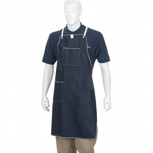 Ansell - 28 x 36" General Purpose Bib Apron - Denim, Blue - Exact Tooling