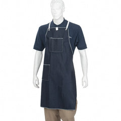 Ansell - 28 x 36" General Purpose Bib Apron - Denim, Blue - Exact Tooling