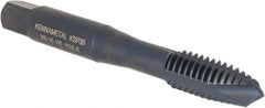 Kennametal - 3/8-16, 3 Flute, Oxide Finish, Vanadium High Speed Steel Spiral Point Tap - Plug Chamfer, Right Hand Thread, 2-15/16" OAL, 19.1mm Thread Length, 9.68mm Shank Diam, 2B Class of Fit, Series GOtap - Exact Tooling