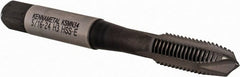 Kennametal - 5/16-24, 3 Flute, TiN/CrC/C Finish, Vanadium High Speed Steel Spiral Point Tap - Plug Chamfer, Right Hand Thread, 2-23/32" OAL, 17.5mm Thread Length, 8.08mm Shank Diam, 3B Class of Fit, Series GOtap - Exact Tooling