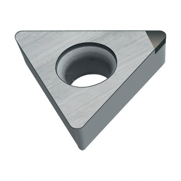Walter - TCMW21.52 Grade WCB50 CBN Turning Insert - Uncoated, 60° Triangle, 1/4" Inscr Circle, 3/32" Thick, 1/32" Corner Radius - Exact Tooling