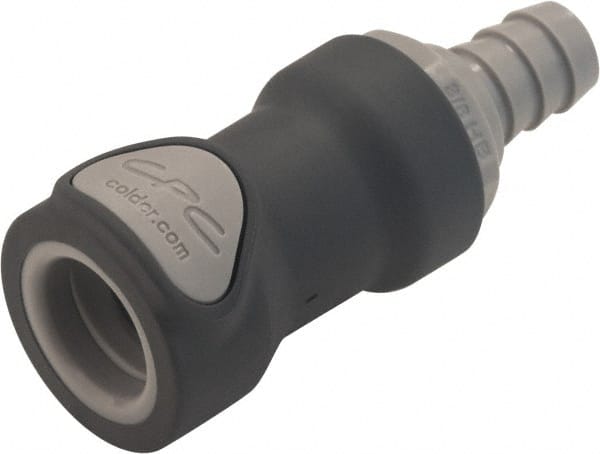 CPC Colder Products - 1/4" Nominal Flow, Female, Nonspill Quick Disconnect Coupling - 120 Max psi, 32 to 160°F, Polypropylene Coupling - Exact Tooling
