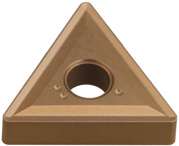 Tungaloy - TPU222 Grade T5115 Carbide Turning Insert - TiCN/Al2O3 Finish, 60° Triangle, 1/4" Inscr Circle, 1/8" Thick, 1/32" Corner Radius - Exact Tooling