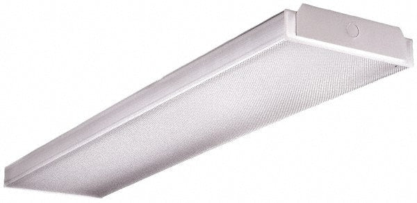 Cooper Lighting - 4 Lamp, 4 Ft. Long, 32 Watt, Surface Mounted, Fluorescent Lamp Wraparound Light Fixture - 120-277 Volt, White, Electronic Ballast - Exact Tooling