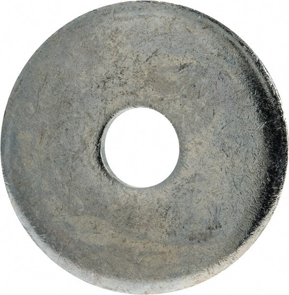 Gibraltar - 1/2" Screw, Steel Fender Flat Washer - 17/32" ID x 2" OD, 1/4" Thick, Zinc-Plated Finish - Exact Tooling