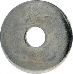 Gibraltar - 1/2" Screw, Steel Fender Flat Washer - 17/32" ID x 2" OD, 1/4" Thick, Zinc-Plated Finish - Exact Tooling