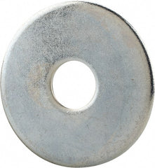 Gibraltar - 5/8" Screw, Steel Fender Flat Washer - 11/16" ID x 2-1/2" OD, 1/8" Thick, Zinc-Plated Finish - Exact Tooling