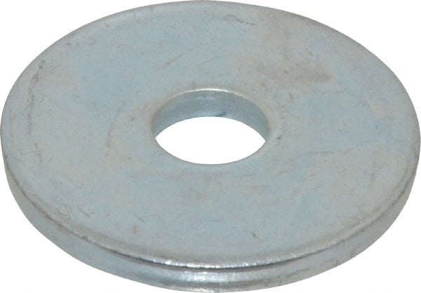 Gibraltar - 5/8" Screw, Steel Fender Flat Washer - 11/16" ID x 2-1/2" OD, 1/4" Thick, Zinc-Plated Finish - Exact Tooling