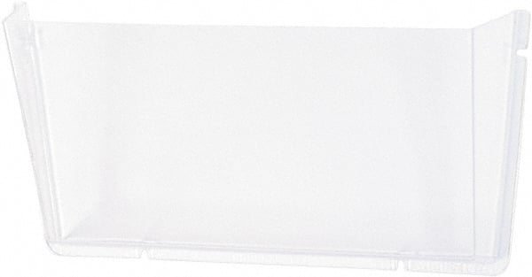 Deflect-o - 14-1/2" Wide x 6-1/2" High x 3" Deep Plastic Wall File - 1 Compartment, Clear - Exact Tooling
