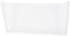 Deflect-o - 14-1/2" Wide x 6-1/2" High x 3" Deep Plastic Wall File - 1 Compartment, Clear - Exact Tooling