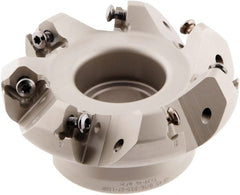 Iscar - 3" Cut Diam, 1" Arbor Hole, 0.138" Max Depth of Cut, 45° Indexable Chamfer & Angle Face Mill - 7 Inserts, ONHU 0505\xB6OXMT 0507\xB6S845 SN.U 1305 Insert, Right Hand Cut, 7 Flutes, Series Helido - Exact Tooling