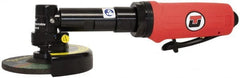 Universal Tool - 4" Wheel Diam, 14,000 RPM, Pneumatic Angle & Disc Grinder - 3/8-24 Spindle, 16 CFM, Rear Exhaust - Exact Tooling