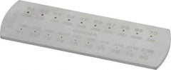 SPI - #80 Wire to #61 Wire Hole Size Drill Gage - 6 Inch Long, 2-1/2 Inch Wide, 20 Holes - Exact Tooling