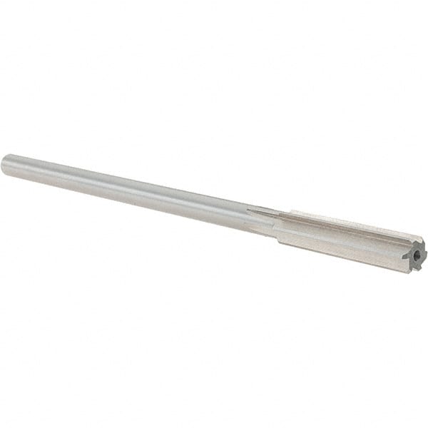 Alvord Polk - 0.3955" High Speed Steel 6 Flute Chucking Reamer - Straight Flute, 0.3105" Straight Shank, 1-3/4" Flute Length, 7" OAL - Exact Tooling