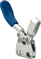 Gibraltar - 60 Lb Holding Capacity, Horizontal Handle, Manual Hold Down Toggle Clamp - 80° Handle Movement, 90° Bar Opening, U-Bar, Straight Base, Carbon Steel - Exact Tooling