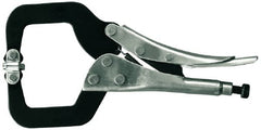 Gibraltar - 12-1/4" OAL C-Clamp Locking Pliers - 4-21/32" Jaw Depth, 5-3/8" Jaw Opening - Exact Tooling