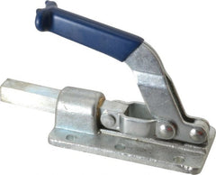 Gibraltar - 800 Lb Load Capacity, Flanged Base, Carbon Steel, Standard Straight Line Action Clamp - 0.26" Mounting Hole Diam, 1/2" Plunger Diam, Straight Handle - Exact Tooling