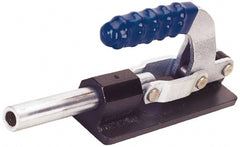 Gibraltar - 7,500 Lb Load Capacity, Flanged Base, Carbon Steel, Standard Straight Line Action Clamp - 6 Mounting Holes, 0.41" Mounting Hole Diam, 0.87" Plunger Diam, Straight Handle - Exact Tooling